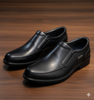 کفش رسمی مردانه چرم طبیعی کد RS0020 رنگ مشکی